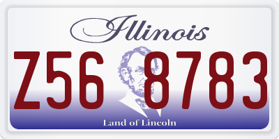 IL license plate Z568783