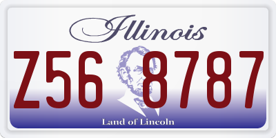 IL license plate Z568787