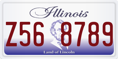 IL license plate Z568789