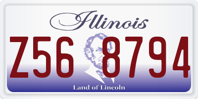 IL license plate Z568794