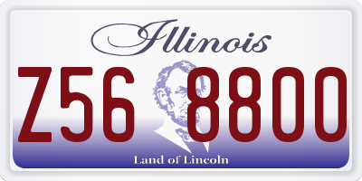 IL license plate Z568800