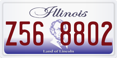 IL license plate Z568802