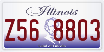IL license plate Z568803