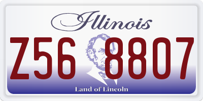 IL license plate Z568807