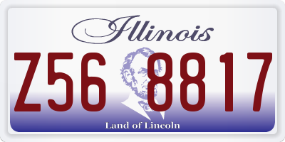 IL license plate Z568817