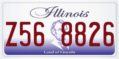 IL license plate Z568826