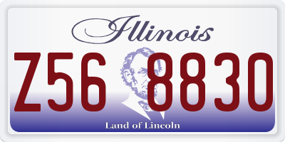 IL license plate Z568830