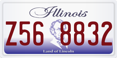 IL license plate Z568832