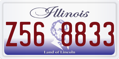 IL license plate Z568833