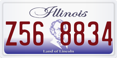 IL license plate Z568834