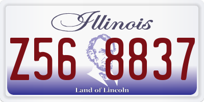 IL license plate Z568837