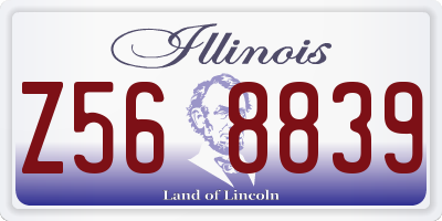 IL license plate Z568839