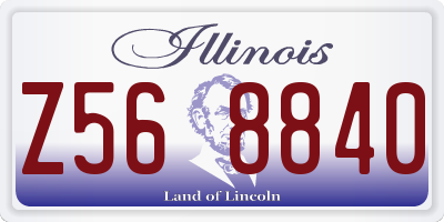 IL license plate Z568840