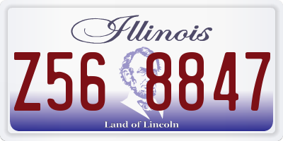 IL license plate Z568847