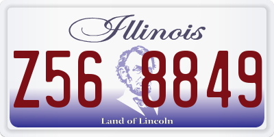 IL license plate Z568849