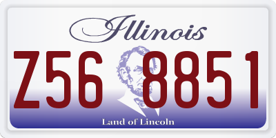IL license plate Z568851