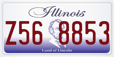 IL license plate Z568853