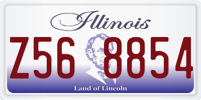 IL license plate Z568854