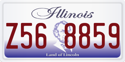IL license plate Z568859