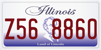 IL license plate Z568860