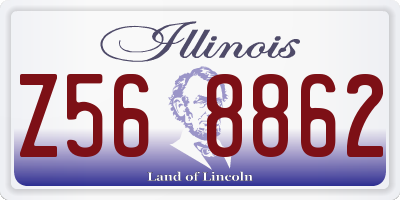 IL license plate Z568862