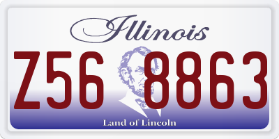 IL license plate Z568863