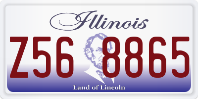 IL license plate Z568865