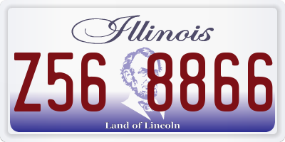 IL license plate Z568866