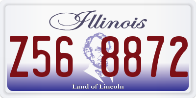 IL license plate Z568872