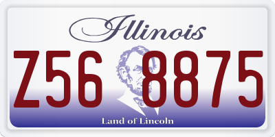 IL license plate Z568875