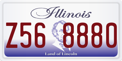 IL license plate Z568880