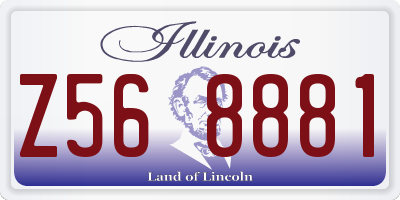 IL license plate Z568881