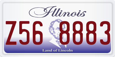 IL license plate Z568883