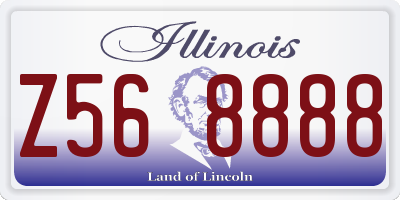 IL license plate Z568888