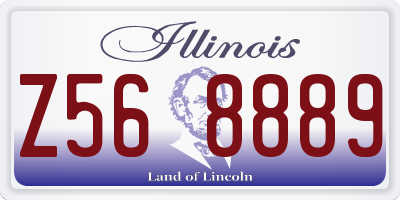 IL license plate Z568889