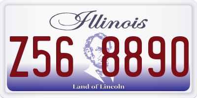 IL license plate Z568890