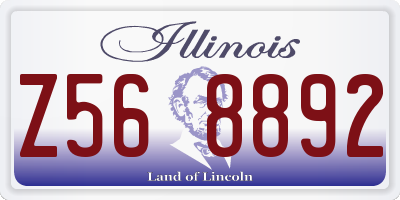IL license plate Z568892