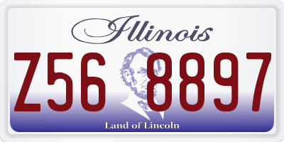 IL license plate Z568897
