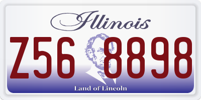 IL license plate Z568898