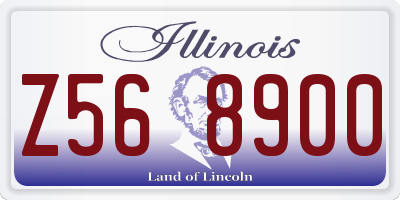 IL license plate Z568900