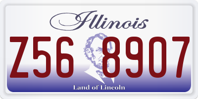 IL license plate Z568907