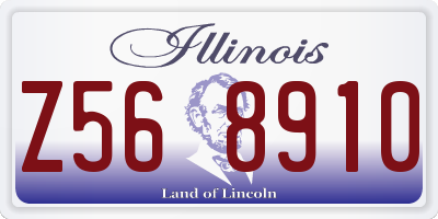 IL license plate Z568910