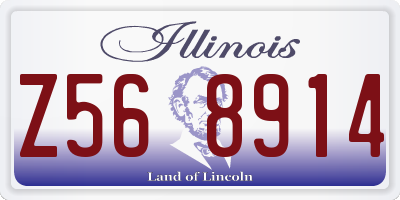 IL license plate Z568914