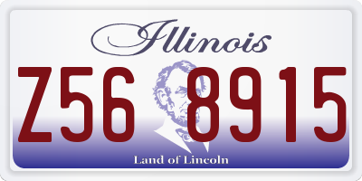 IL license plate Z568915