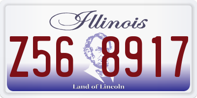 IL license plate Z568917