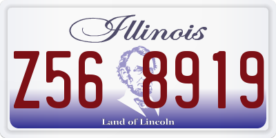 IL license plate Z568919
