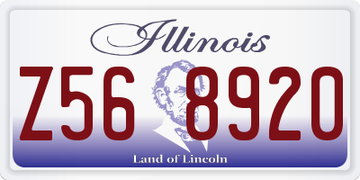 IL license plate Z568920