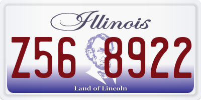 IL license plate Z568922