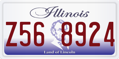 IL license plate Z568924