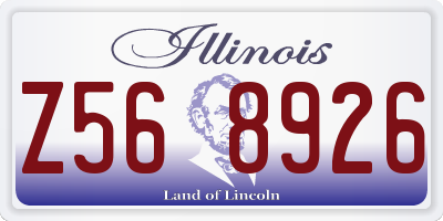 IL license plate Z568926